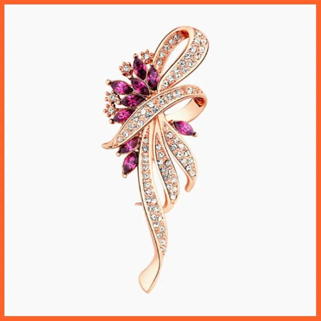 Fashion Crystal Elegant Lapel Pin Rhinestone Brooches Corsage Jewellery