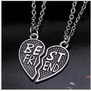 Fashion Friendship Broken Heart Pendants Necklaces