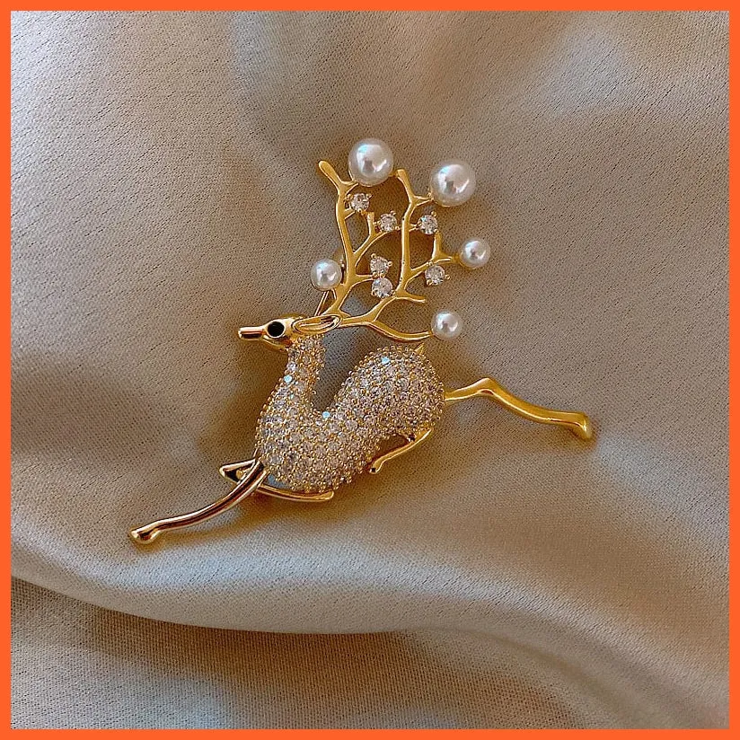Fashion Pearl Flower Brooches For Women | Elegant Fashion Crystal Badge Pins