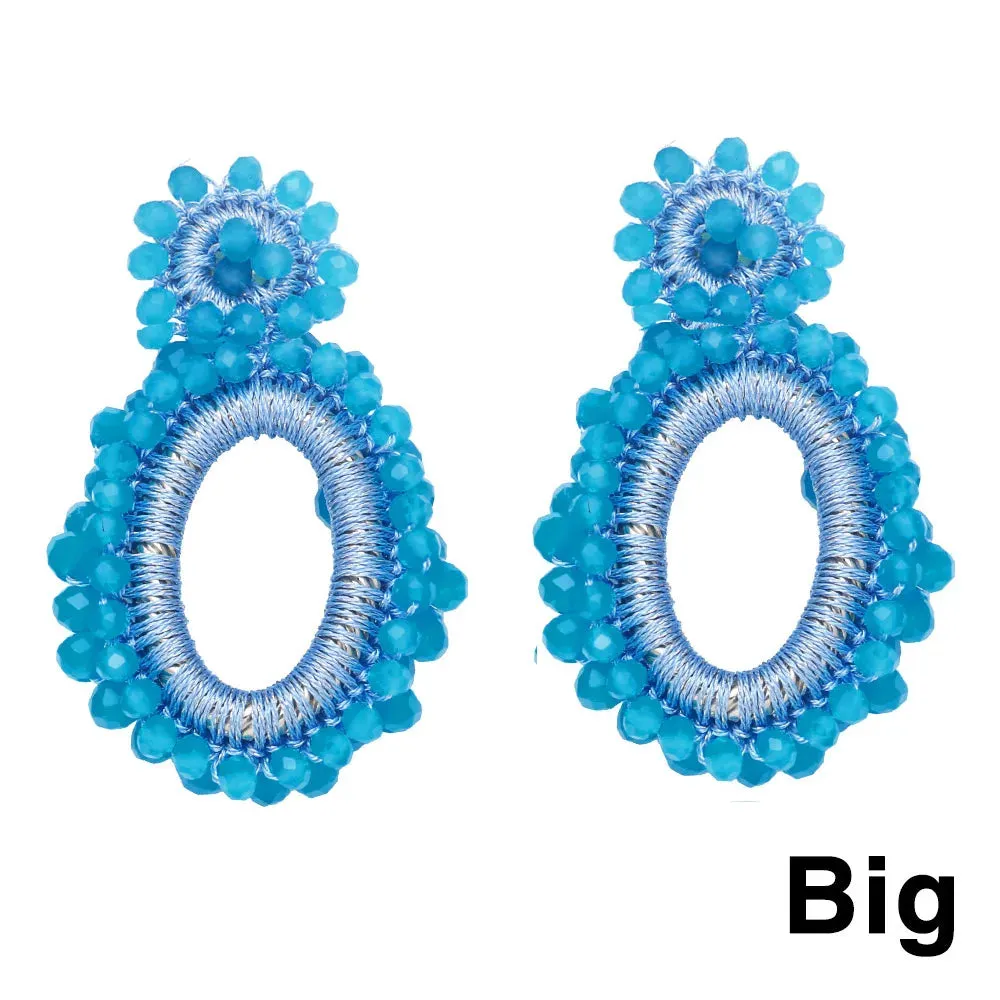 Faux Crystal Bohemian Drop Earrings