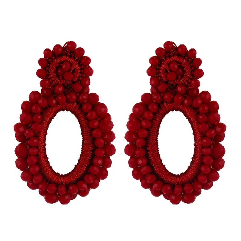 Faux Crystal Bohemian Drop Earrings