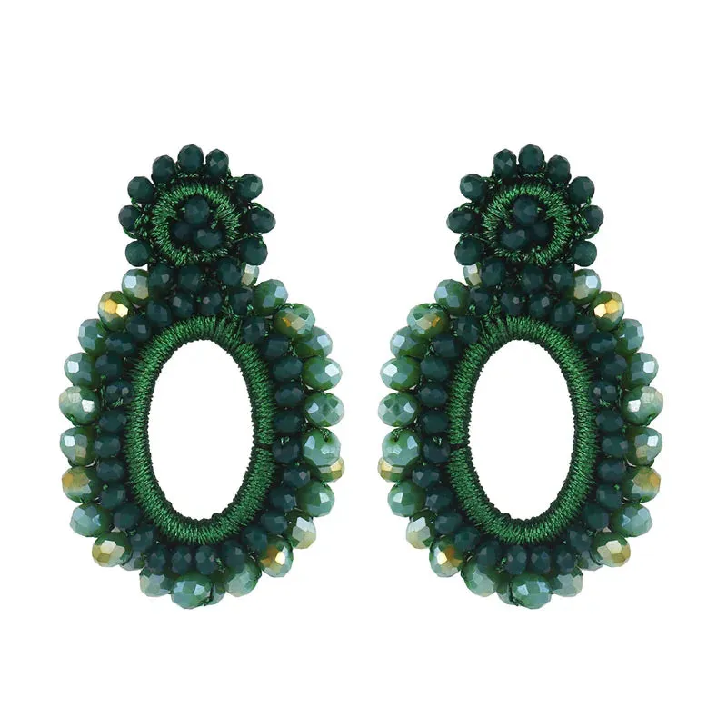 Faux Crystal Bohemian Drop Earrings