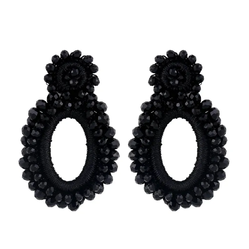 Faux Crystal Bohemian Drop Earrings