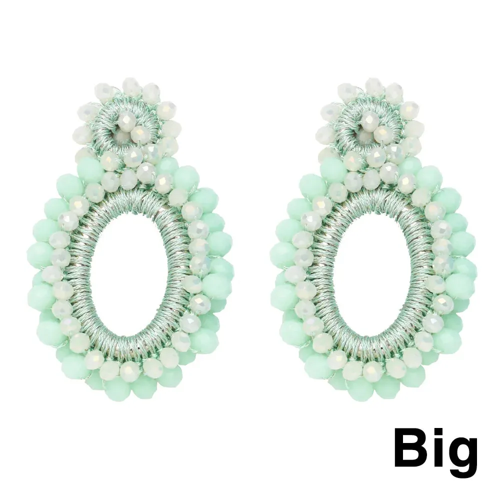 Faux Crystal Bohemian Drop Earrings