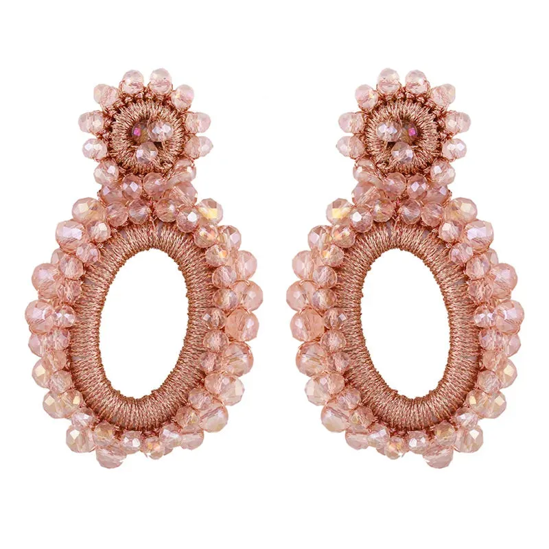Faux Crystal Bohemian Drop Earrings