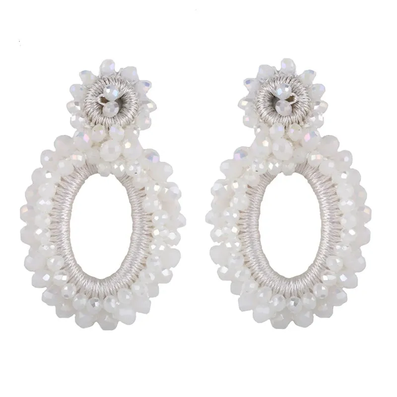 Faux Crystal Bohemian Drop Earrings