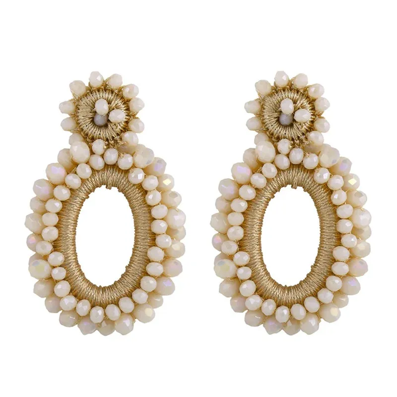 Faux Crystal Bohemian Drop Earrings