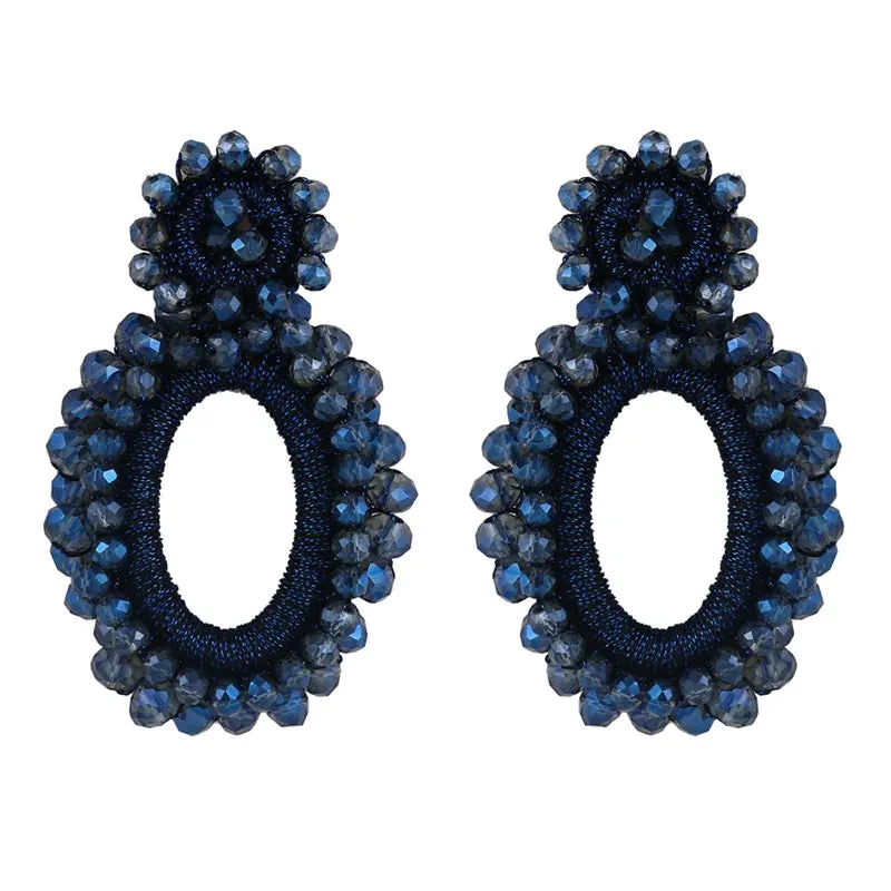 Faux Crystal Bohemian Drop Earrings