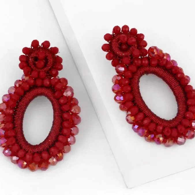 Faux Crystal Bohemian Drop Earrings