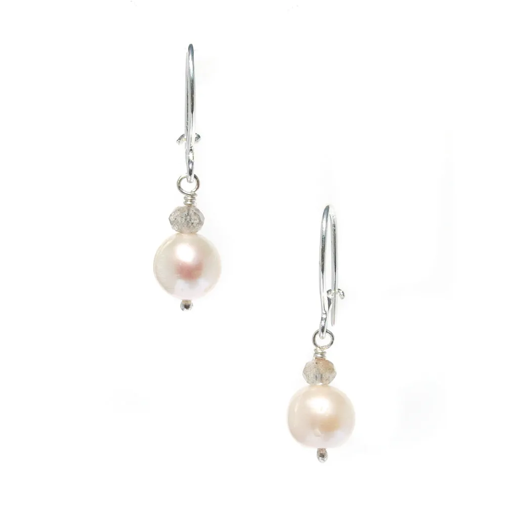 Festival Labradorite Pearl Earrings