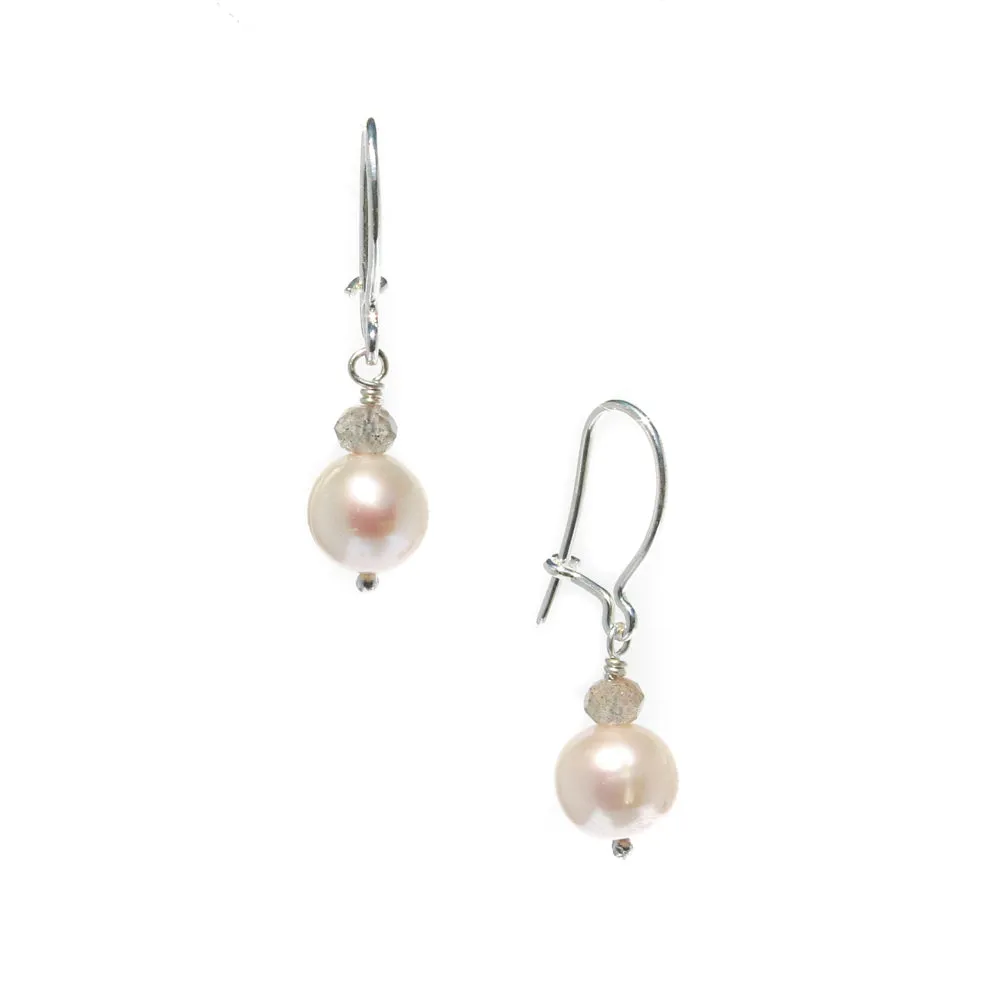 Festival Labradorite Pearl Earrings