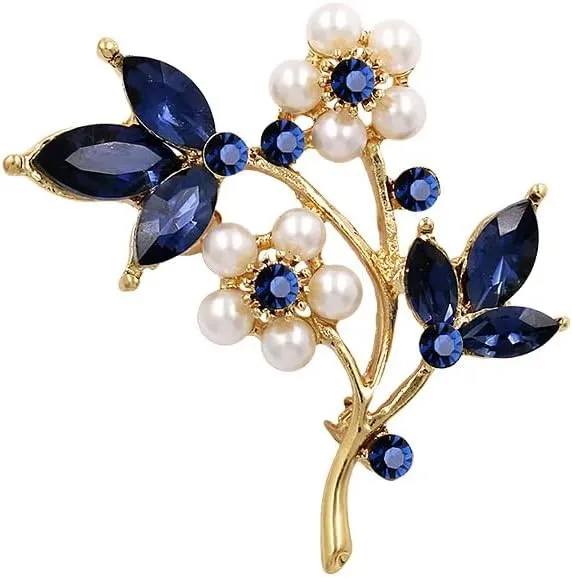 Flower Brooches Inlaid Petal Pearl Brooch Clothes Accessories Corsages Jewelry Pins