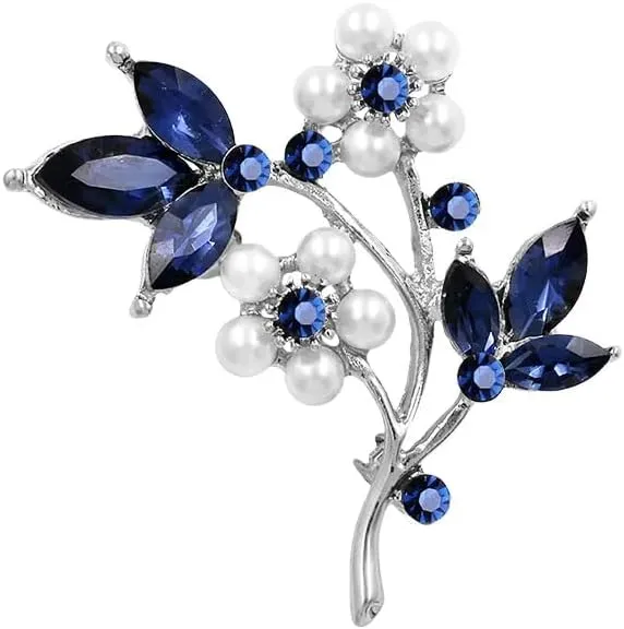 Flower Brooches Inlaid Petal Pearl Brooch Clothes Accessories Corsages Jewelry Pins