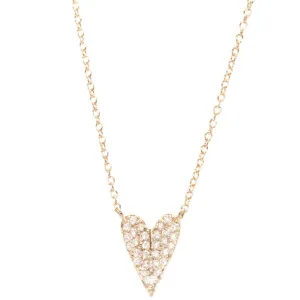 Folded Heart Diamond Necklace