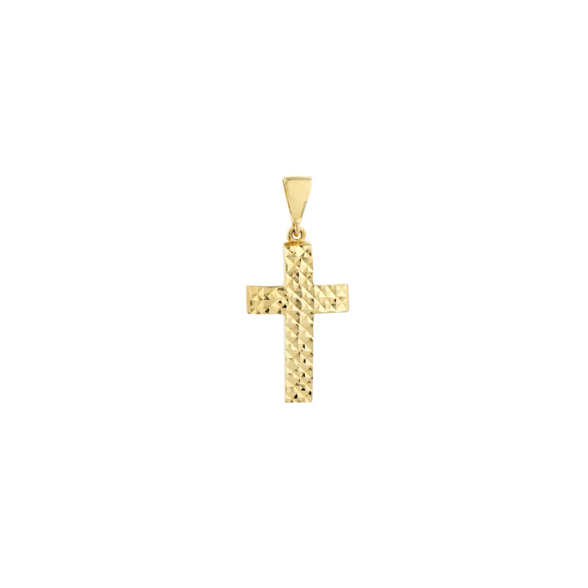 Full Diamond Cut 3D Cross Pendant