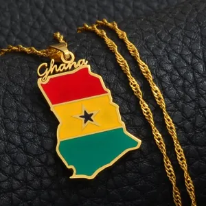 Ghana Country Map Pendant