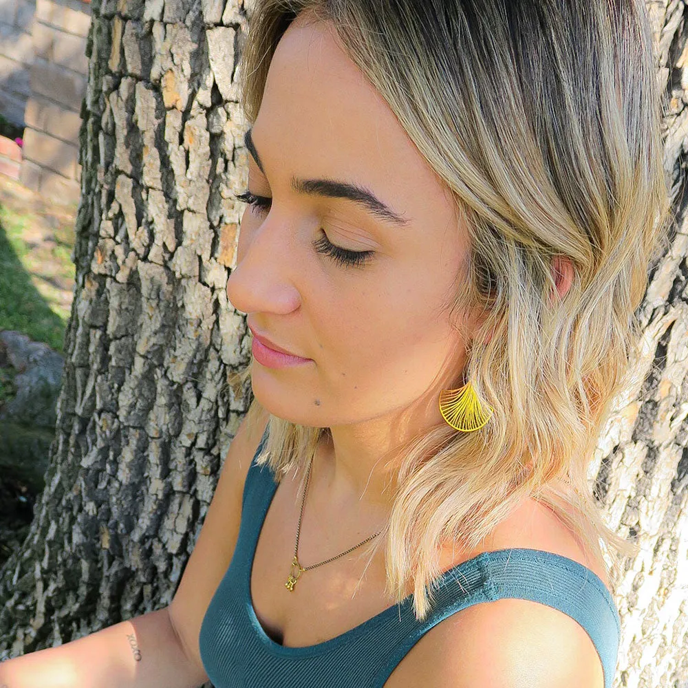 Ginkgo Fan Earrings