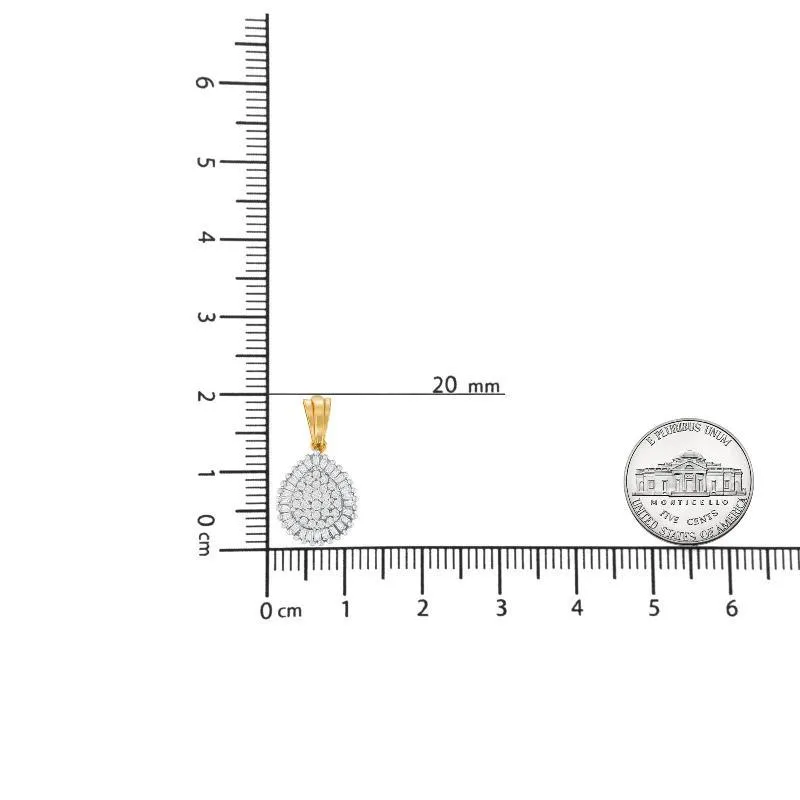 Gold 1/2 Cttw Round and Bagutte-Cut Diamond