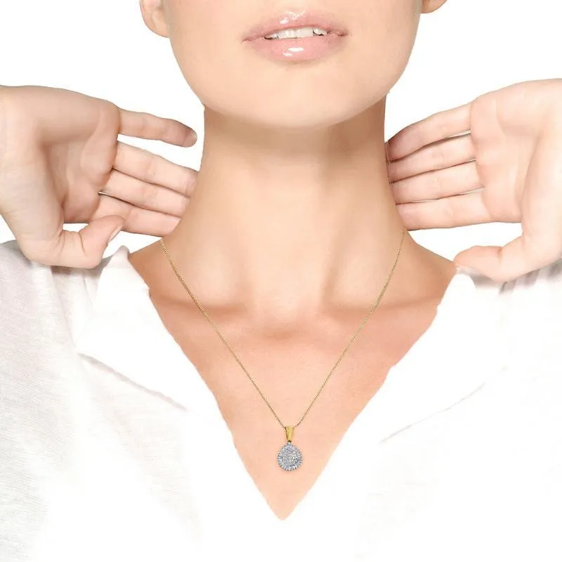 Gold 1/2 Cttw Round and Bagutte-Cut Diamond