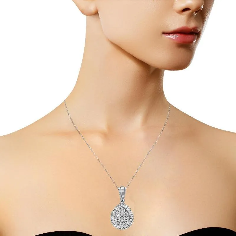 Gold 1/2 Cttw Round and Bagutte-Cut Diamond