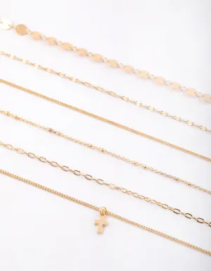 Gold Cross Choker