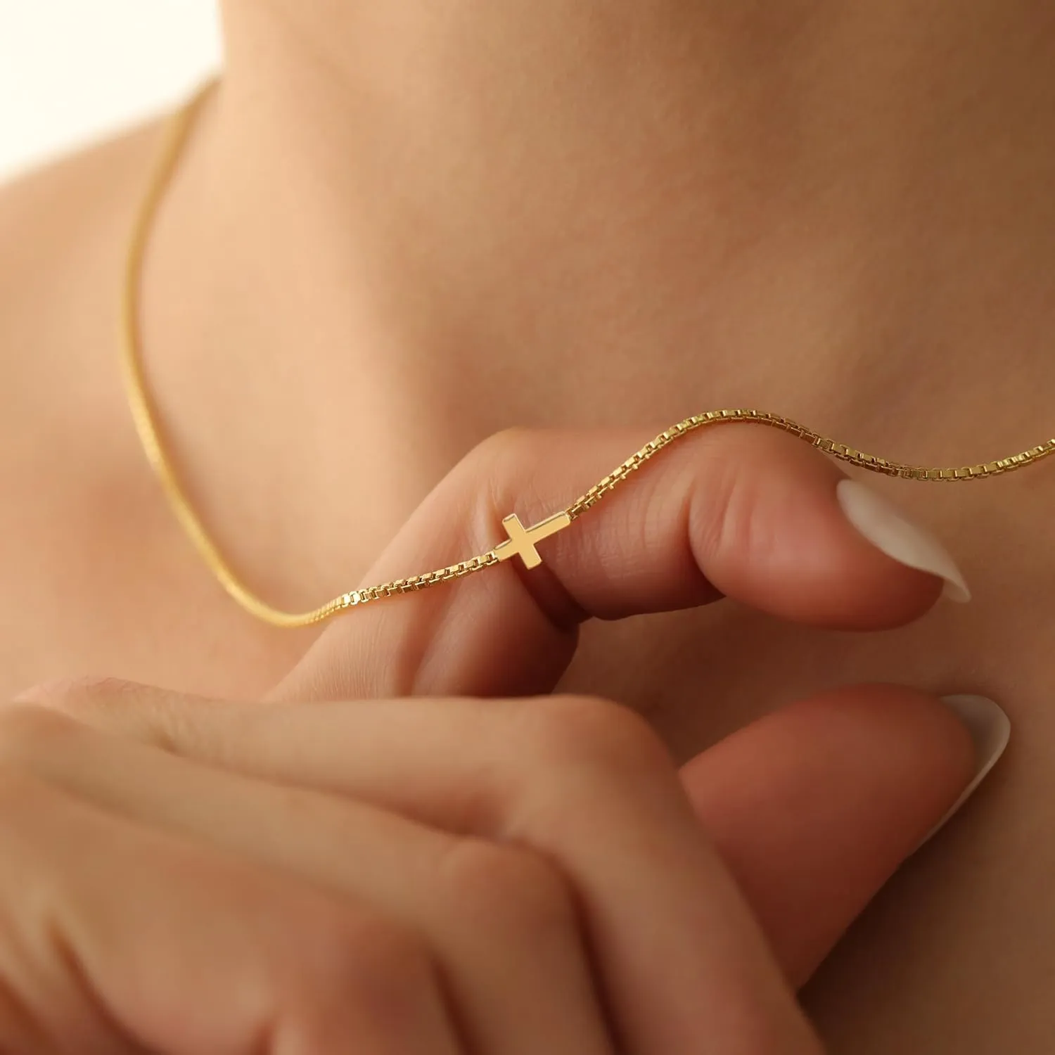 Gold Cross Necklaces for Women Layered Initial A-Z Letter Choker Necklaces for Women Religious Christmas Gifts First Communion Gifts for Teens Catholic