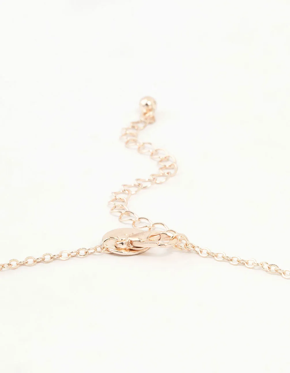 Gold Diamante Butterfly Drop Pendant Necklace
