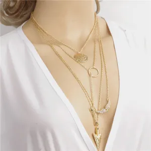 Gold Layered Choker Necklaces