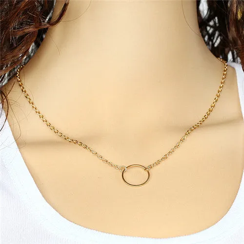 Gold Layered Choker Necklaces