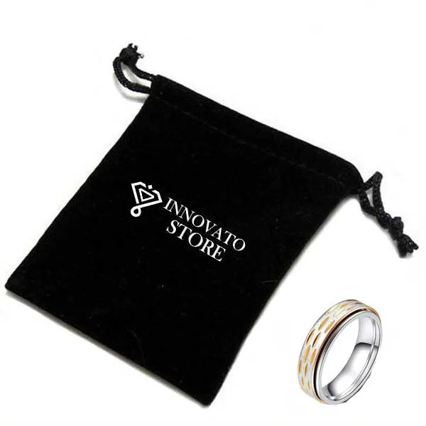 Gold Plated Spinner Stainless Steel Men’s Rings