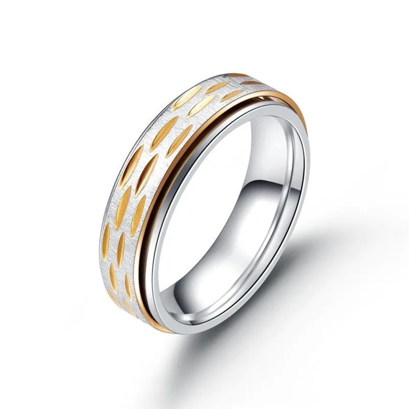 Gold Plated Spinner Stainless Steel Men’s Rings