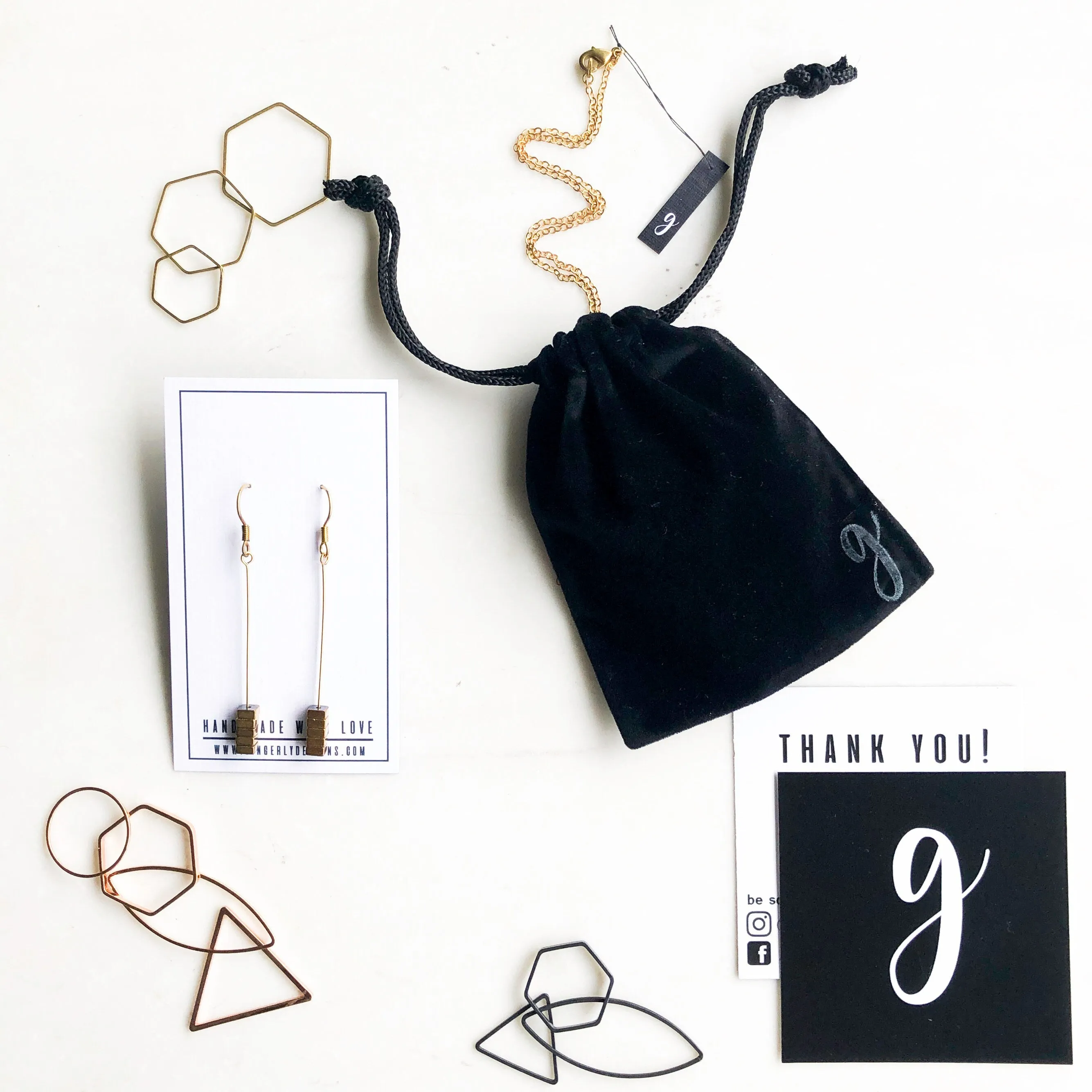 Gold Spike Statement Earrings