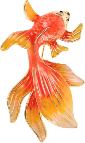 Goldfish Brooch Party Decorative Brooch Clothing Brooch Shaped Women Brooch Pin Cute Animal Fish Brooches Animal Brooches Lapel Pin Decor Fish Lapel Pin Clothes Brooch