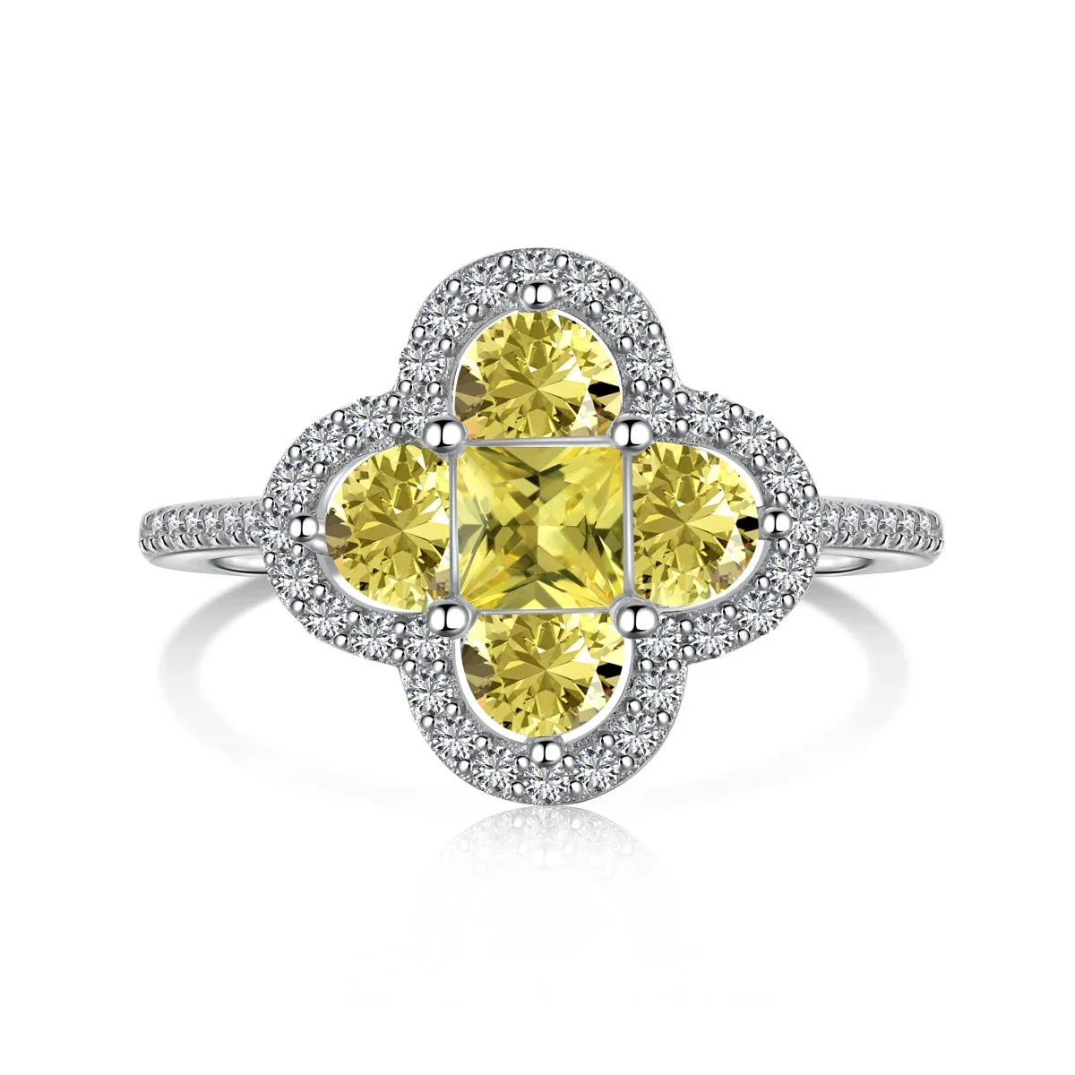 [Goodv]Luxurious Eternity Flower Shape Banquet Ring