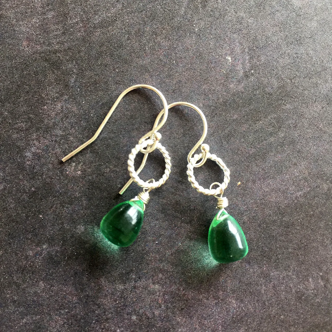 Green Apatite Quartz Hooplette
