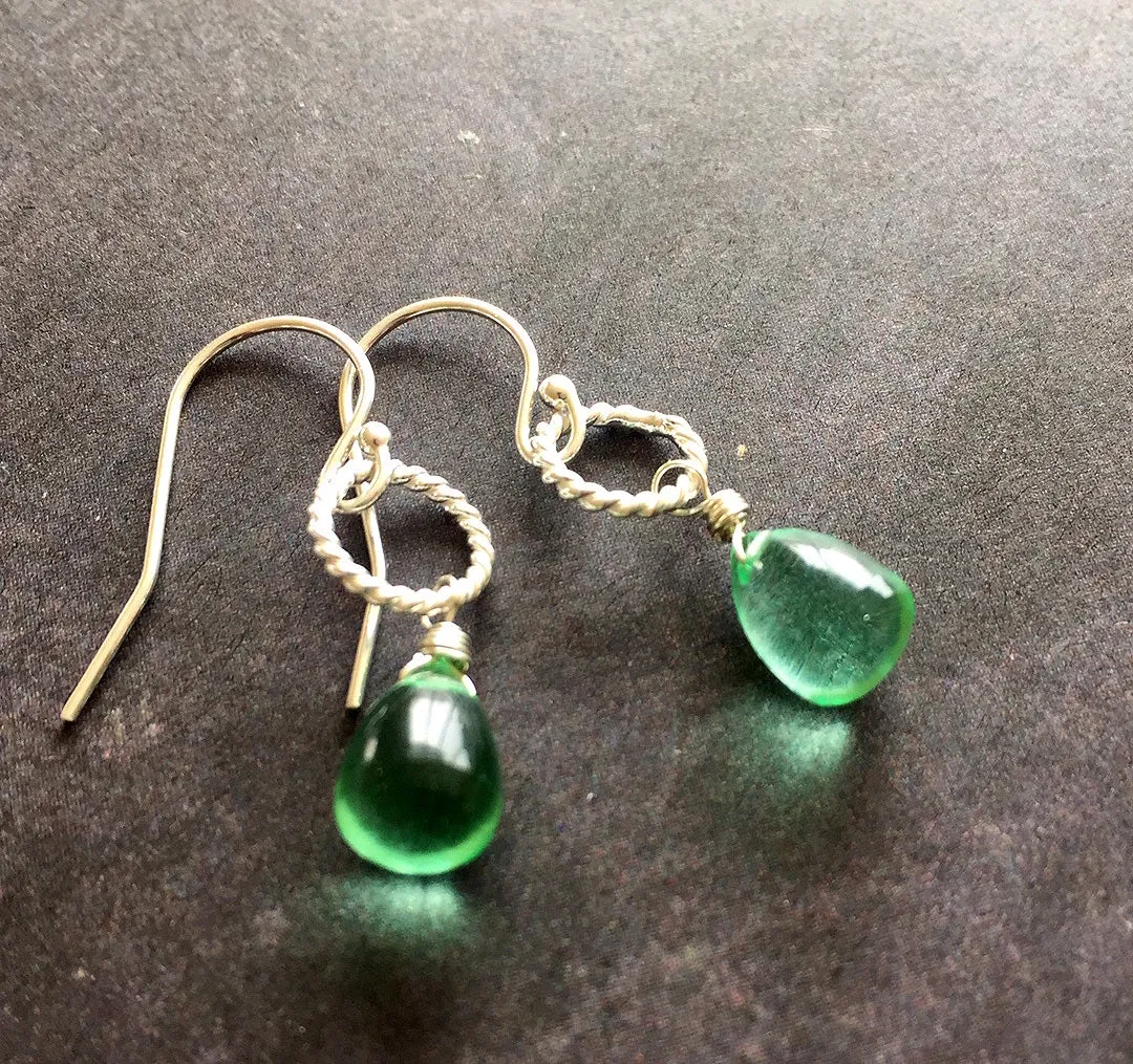 Green Apatite Quartz Hooplette