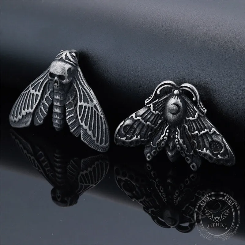Grim Reaper Butterfly Skull Stainless Steel Pendant