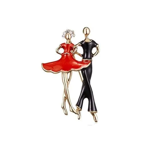 Gymnastics Girl Flower Dancer Crystal Brooches | Cute Pin Corsage Jewellery