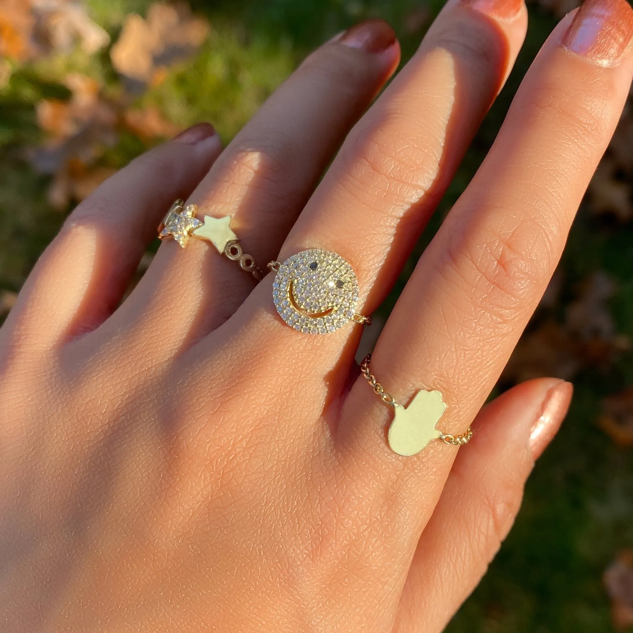 HAMSA CHAIN RING, GOLD ONLINE EXCLUSIVE