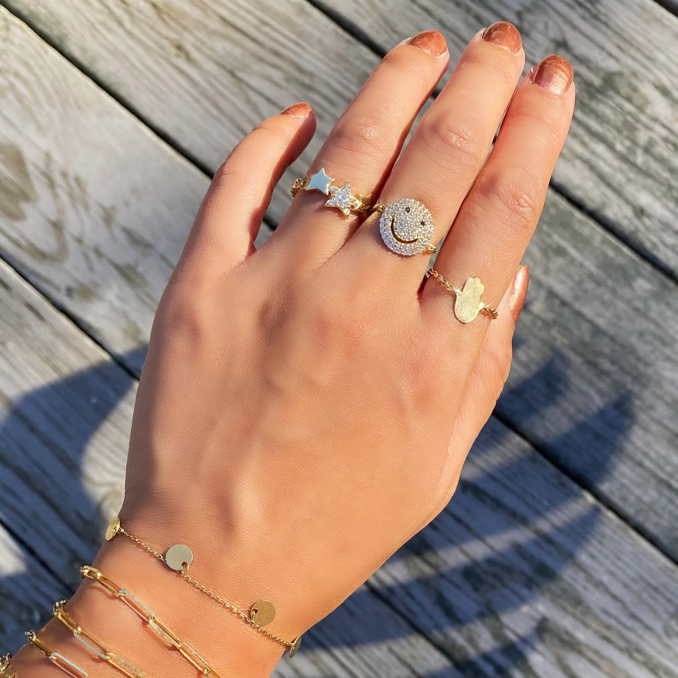 HAMSA CHAIN RING, GOLD ONLINE EXCLUSIVE
