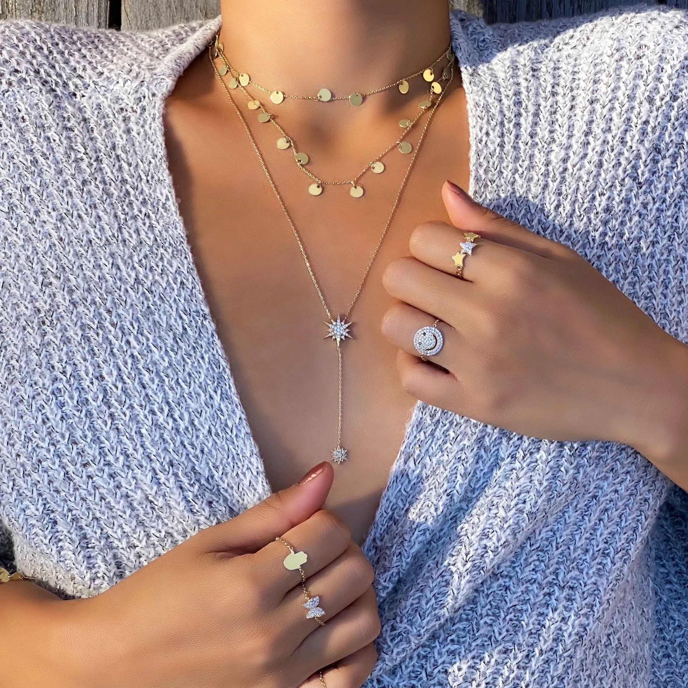 HAMSA CHAIN RING, GOLD ONLINE EXCLUSIVE