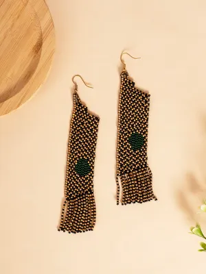 Handmade Beadwork Feather Earring
