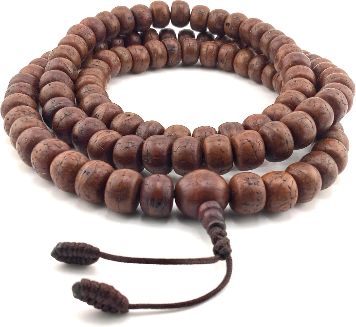 Healing Lama Genuine Bodhi Seed Mala. Premium Nepalese 108 Phoenix Seed Beads Prayer Japa Mala Necklace for Meditation. Blessed and Enerzized.