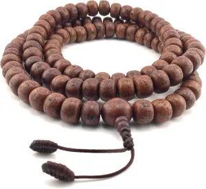 Healing Lama Genuine Bodhi Seed Mala. Premium Nepalese 108 Phoenix Seed Beads Prayer Japa Mala Necklace for Meditation. Blessed and Enerzized.