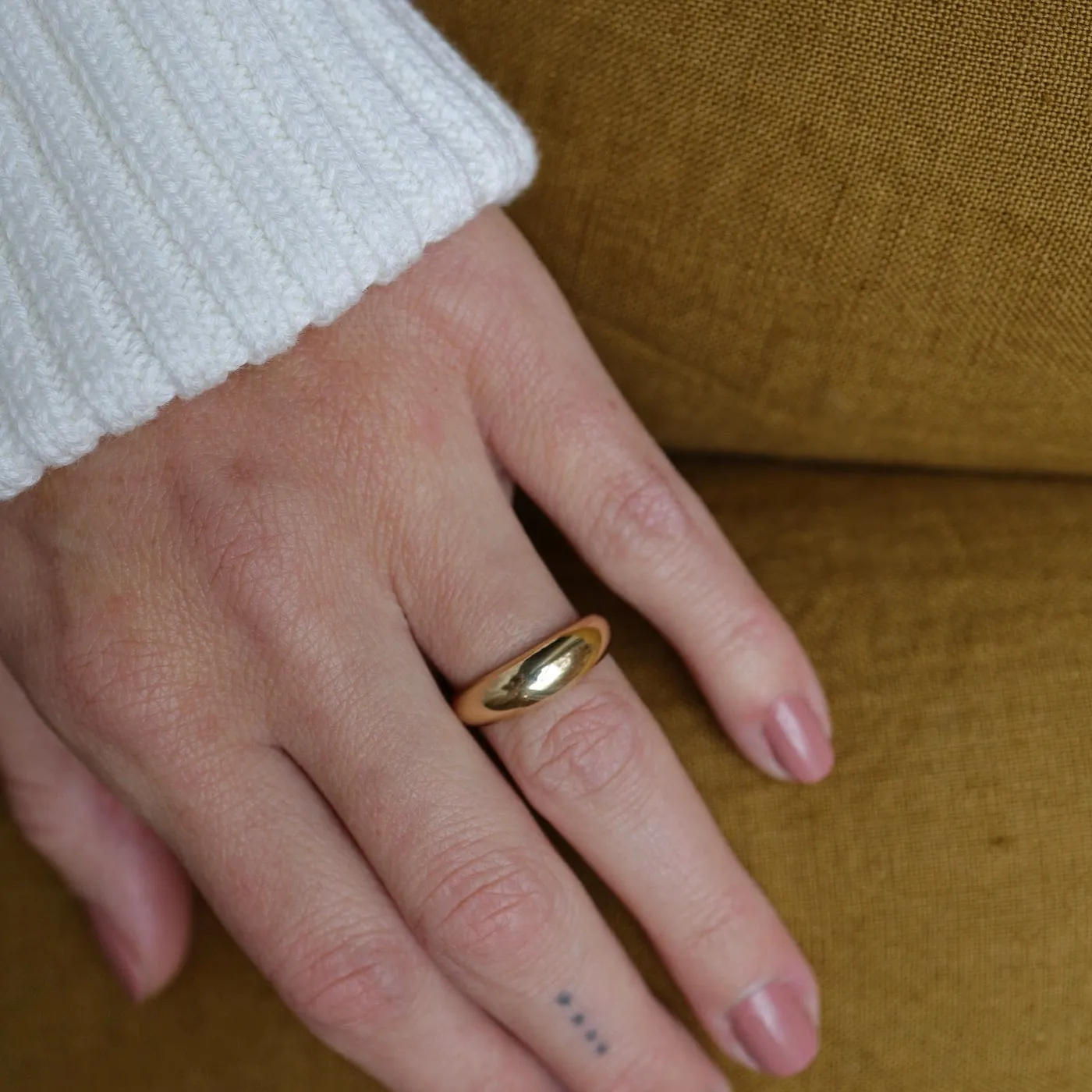 High Polished Luna Bombe Ring
