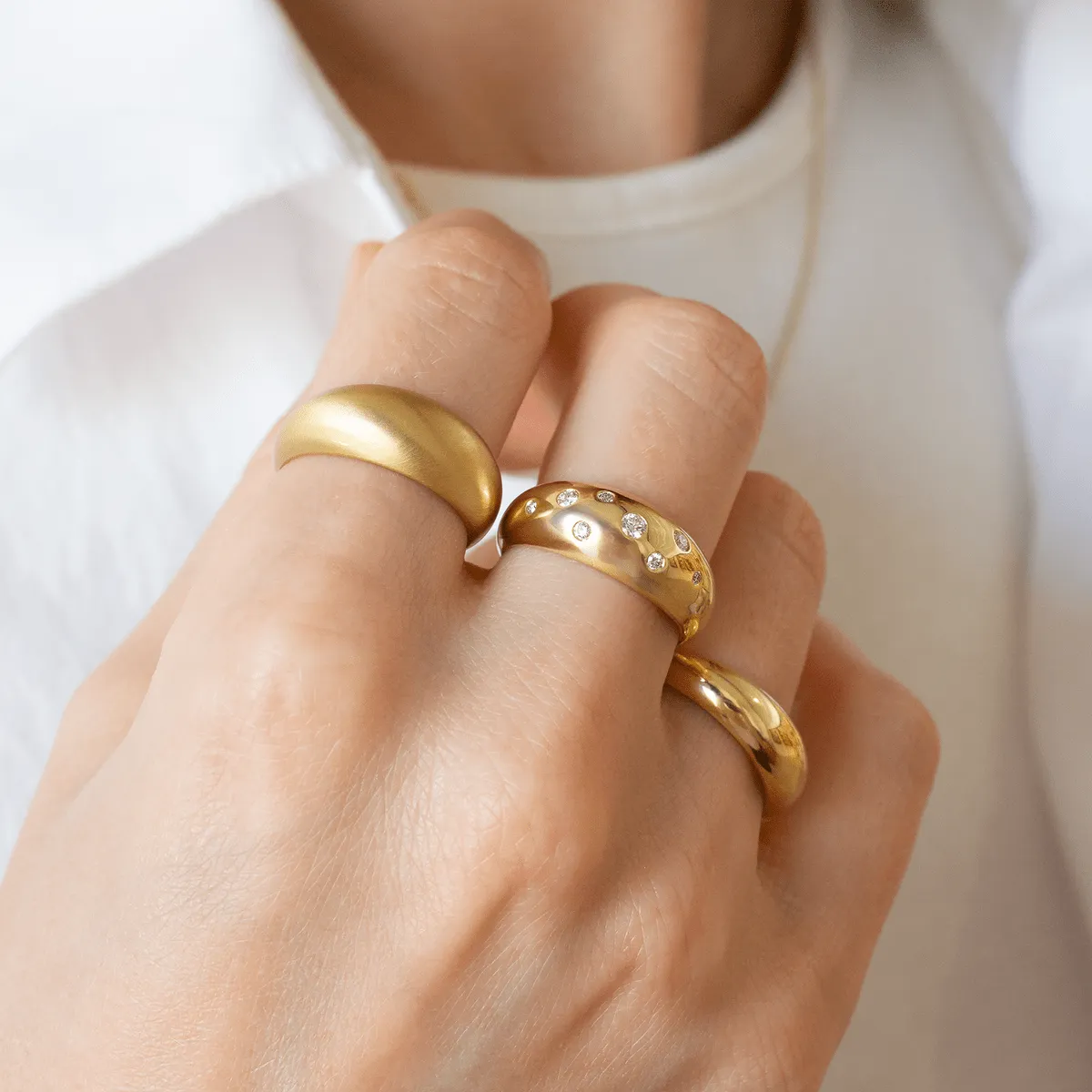 High Polished Luna Bombe Ring