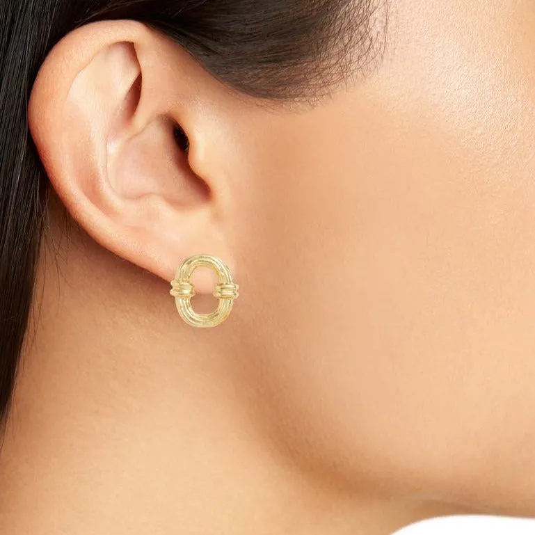 Hollow frame stud earrings