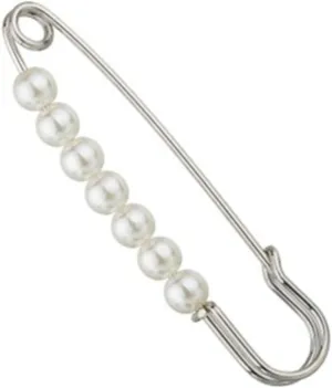 HOMSFOU 2pcs Pearl Brooch Pins Alloy Lapel Pins Gold Silver Delicate Dress Up Accessories for Parties Special Occasions