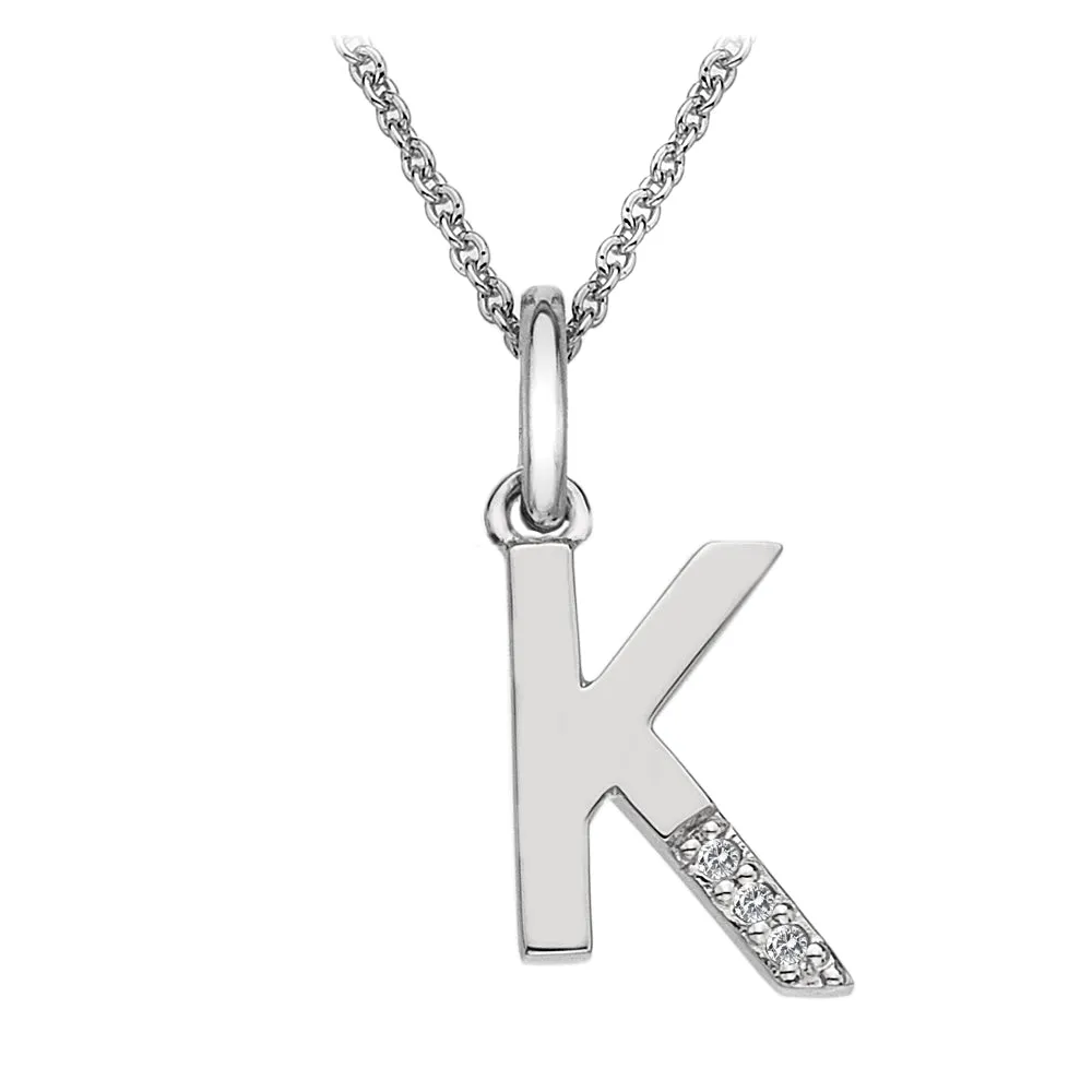 Hot Diamonds Initial Letter Pendants | Sterling Silver