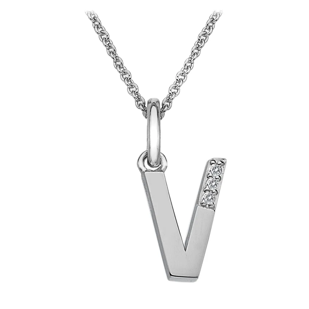 Hot Diamonds Initial Letter Pendants | Sterling Silver